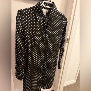 Fred David Black and Gold Polka Dot Blouse